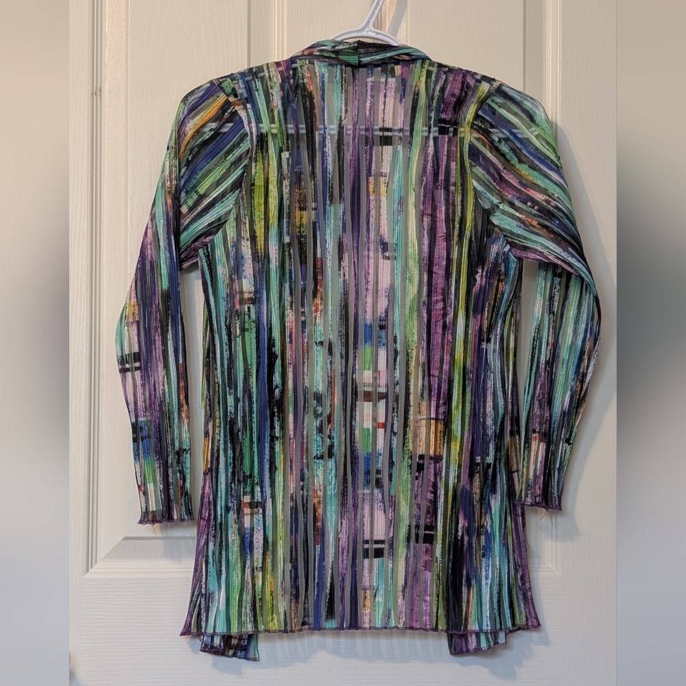 Colorful Striped Open Blazer - Picture 2 of 5